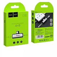 Перехідник Hoco LS26 Type-C 2in1 Audio Converter (Сталевий)