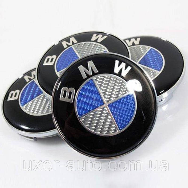 Колпачки карбоновые (заглушки) в литые диски BMW (БМВ) 68 мм Классика карбоновые - фото 1 - id-p1685667419
