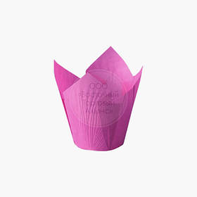 Форми для випікання мафінів і кексів — Тюльпан малиновий — 150х150 Ø50 мм