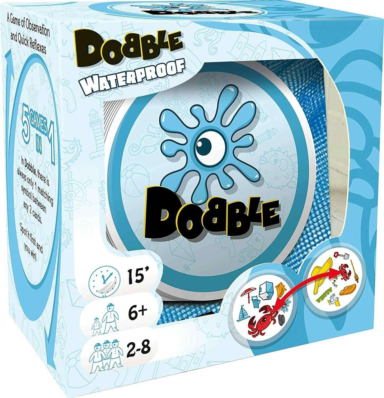 Настільна гра Dobble На Пляжі (Dobble Waterproof, Доббл, Добль) укр.