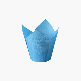 Форми для випікання мафінів і кексів — Тюльпан синій — 150х150 Ø50 мм