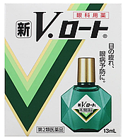 Капли от усталости глаз Rohto New V, 13 ml