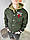 Чоловічий бомбер Чикаго Буллз молодіжний стильний, ветровка кольору хакі, фото 2