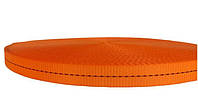 Ременная лента полиэстерная, ширина 25мм, длина 100м (1500 кг), оранжевая