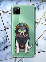 Прозрачный чехол для Realme C11 патриотический дизайн пёс Патрон принт 4