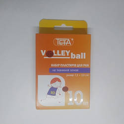 Набір пластирів для ран Teta® Volleyball на тканинній основі 7,2x2,5 см,  №10