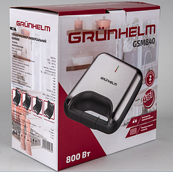 Бутербродниця Grunhelm GSM840, 800 Вт. 4в1