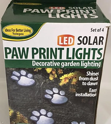 Сяючі сліди Paw Prints Lights на сонячній батареї DL49