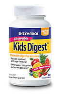 Пищеварительные ферменты для детей Kids Digest Enzymedica фруктовый вкус для веганов 60 жевательных капс.