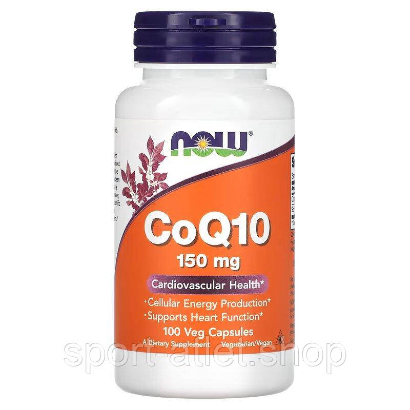 Натуральна добавка NOW CoQ-10 150 mg, 100 вегакапсул