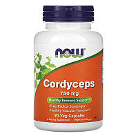 Натуральная добавка NOW Cordyceps 750 mg, 90 капсул