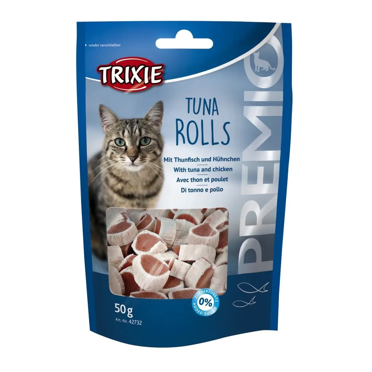 Лакомство для кошек Trixie Premio "Tuna Rolls" тунец 50 г - фото 1 - id-p1685409442
