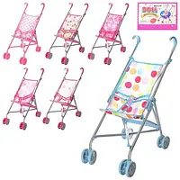 Візок 9302 W для ляльки, мет., подвійні колеса, оберт., 5 видів, 55-49-26 см., шт