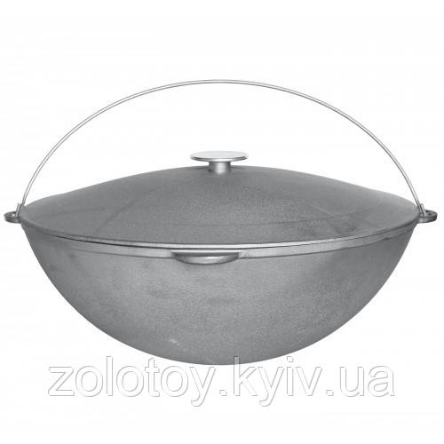 КАЗАН ТАТАРСЬКИЙ ЧАВУННИЙ З ДУЖКОЮ І КРИШКОЮ 50*19,4 СМ, ОБ'ЄМ 22 Л 00922 Біол