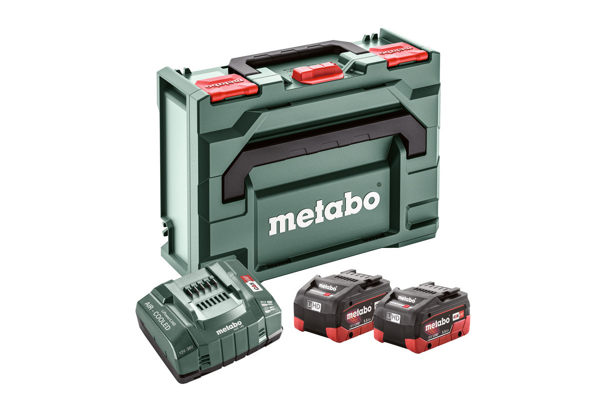 БАЗОВИЙ КОМПЛЕКТ Metabo 2*5.5 Ач 18 В LiHD + MetaLoc (685077000)