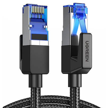 Високошвидкісний інтернет-кабель Ugreen Cat8 40gbps RJ45 NW153 90540 (Чорний, 0.5 м), фото 2