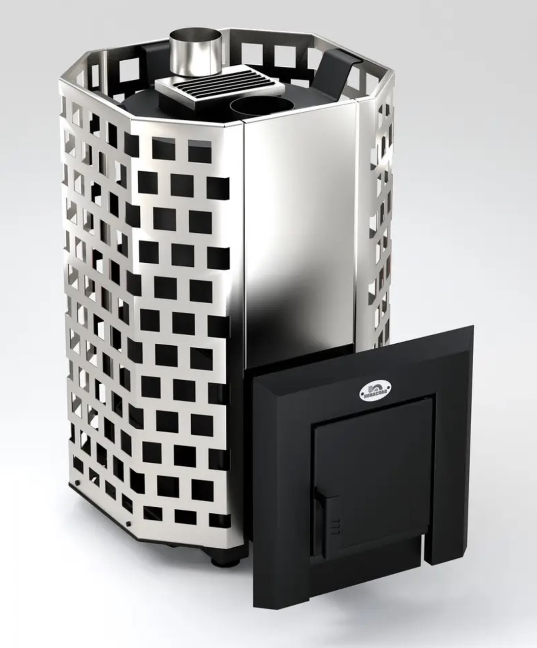 Дровяна піч Новаслав Гейзер ПКС-04 неіржавка сталь