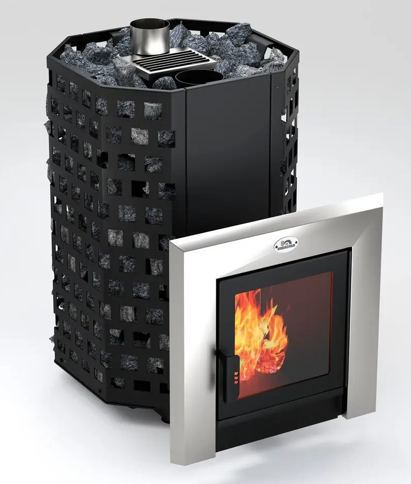 Дровяна піч Новаслав Гейзер ПКС-02 Панорама