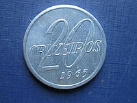 Монета 20 крузейро Бразилия 1965 нечастая