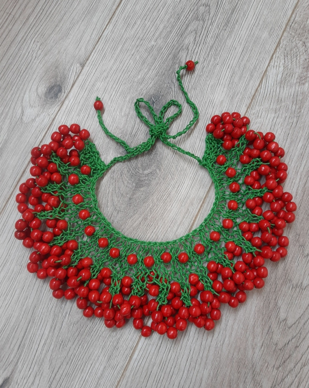 Намисто Фантазія червоно-зелене, фото 1