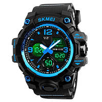 Чоловічий спортивний водостійкий тактичний годинник Skmei Hamlet Blue 1155B