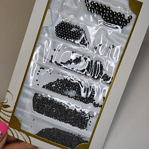 Декор 253 бульонки металеві набір чорні