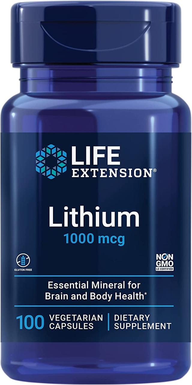 Life Extension Lithium / Літій підтримка когнітивних функцій 1000 мкг 100 капсул