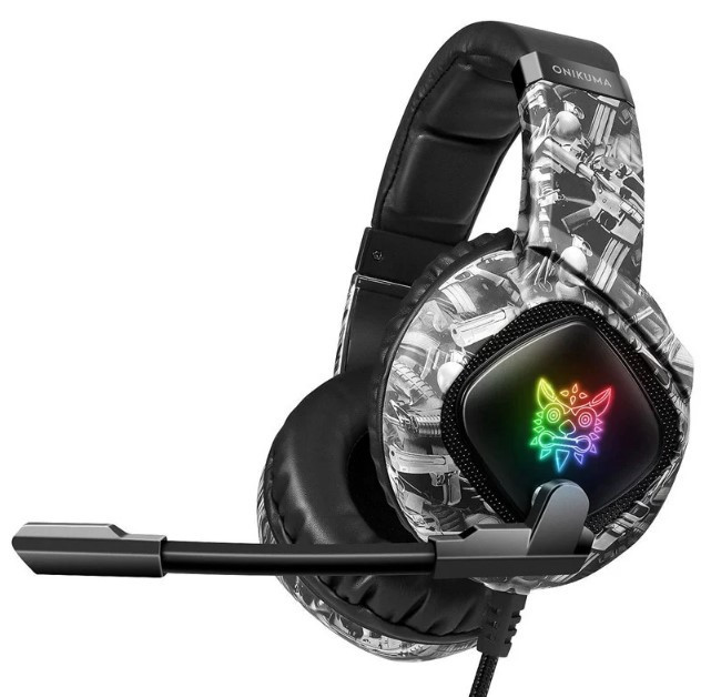 Геймерские наушники с микрофоном и подсветкой ONIKUMA Gaming LED K19 С