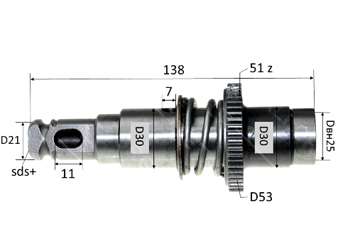 Ствол перфоратора Makita 2450 в сборе (ID#672788136), цена: 451 ...