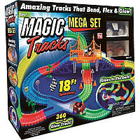 Перегонова траса Magic Tracks Меджик Трек 360 деталей із мостом і 2 машинками