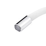 Кухонний кран Kroner KRM Odra-C032WHI з гнучким виливом, фото 8