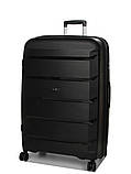 Набір валіз Франція (L M S-3шт) поліпропілен чорний/Airtex 646, фото 2