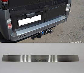 Накладка на задній бампер Opel Vivaro 2001-2014 (з загином, неіржавка сталь) N-N