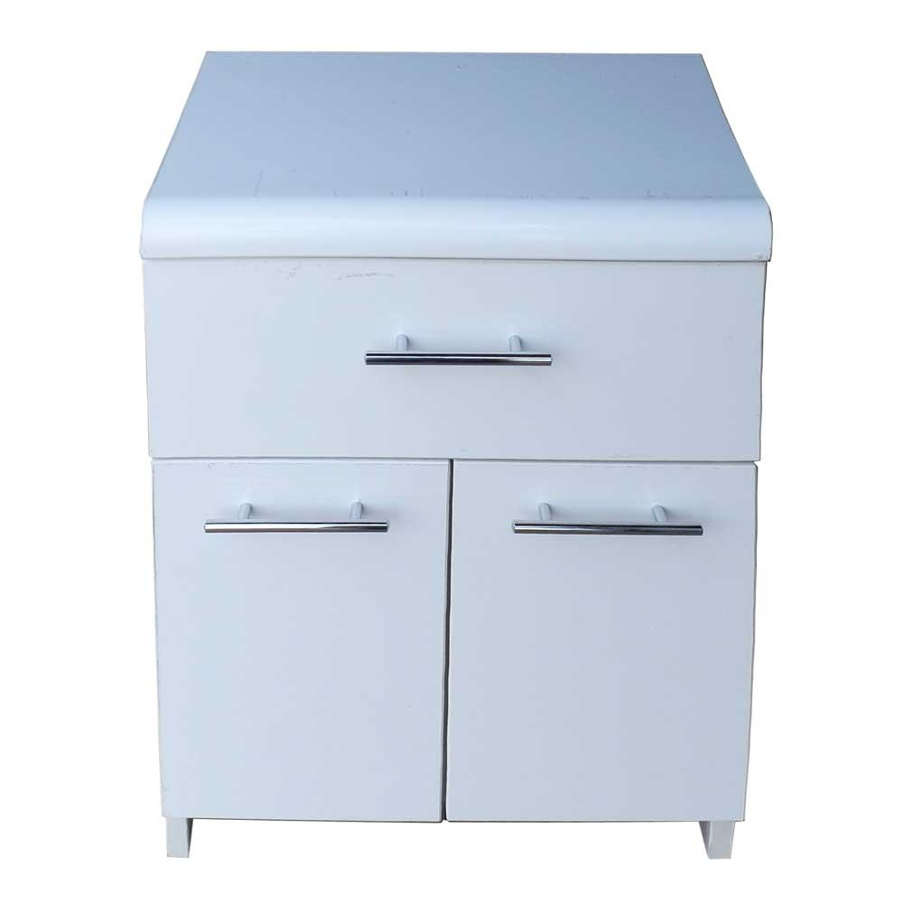 Тумба Mikola-M Комод Пластиковый 2.0 Белый с Верхним Ящиком и Дверцами ...