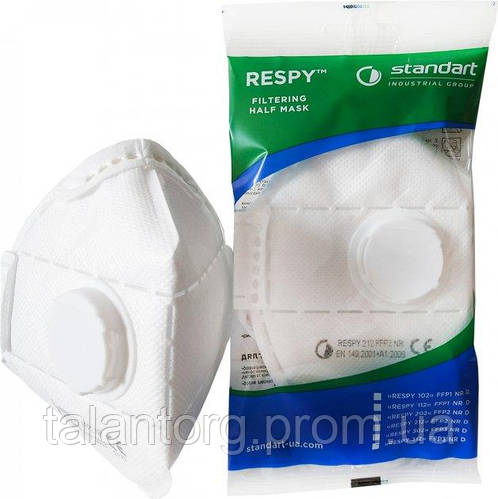 Купить Респиратор RESPY (респи) 212 FFP 2 NR D с клапаном, цена 30 ...