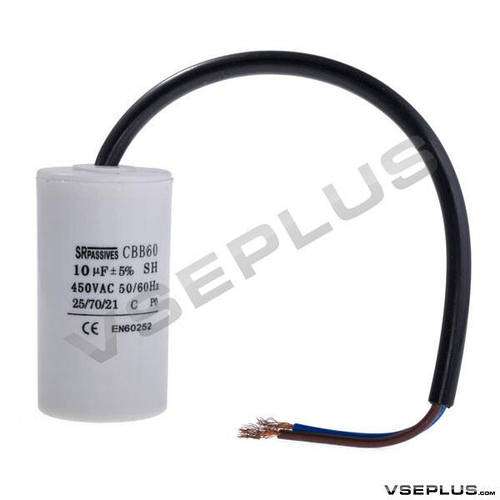 Конденсатор 10uF, 450V, ?35x60mm, -25?70°C, ±5%, 3000h (CBB60H-10/450 ...