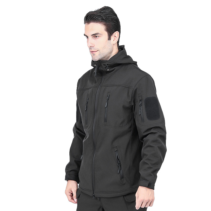 Тактическая куртка Lesko A013 Black 2XL уличная флисовая водонепроницаемая осень-зима KU-89 - фото 1 - id-p1685831430