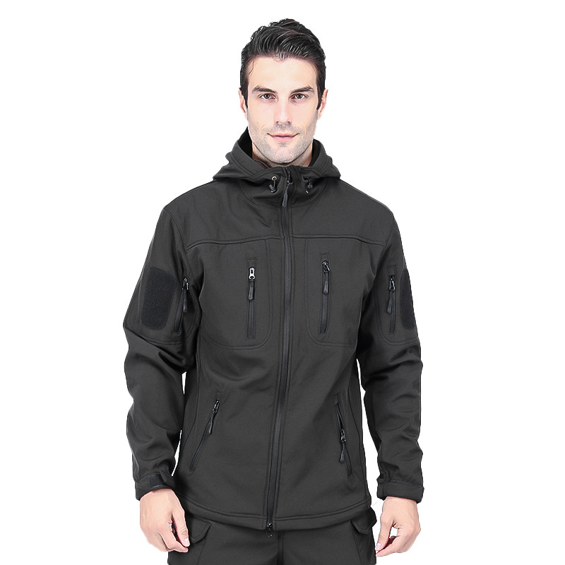Тактическая куртка Lesko A013 Black 2XL уличная флисовая водонепроницаемая осень-зима KU-89 - фото 2 - id-p1685831430