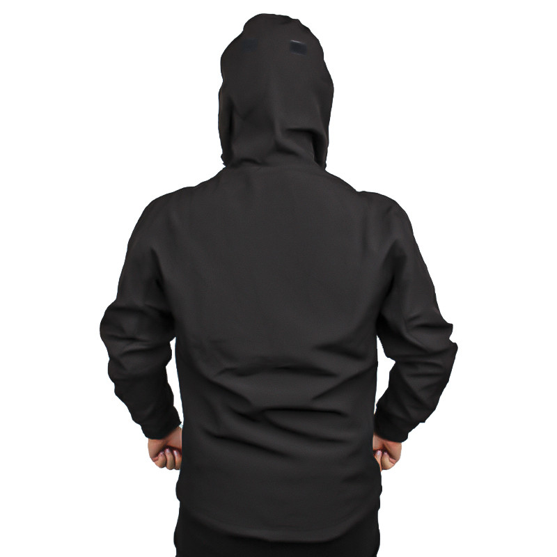 Тактическая куртка Lesko A013 Black 2XL уличная флисовая водонепроницаемая осень-зима KU-89 - фото 4 - id-p1685831430
