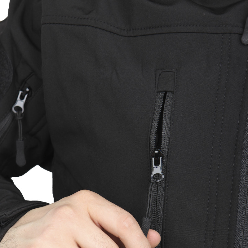 Тактическая куртка Lesko A013 Black 2XL уличная флисовая водонепроницаемая осень-зима KU-89 - фото 6 - id-p1685831430