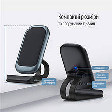 Бездротовий зарядний пристрій ColorWay Wireless Stand 10 W Blue (CW-CHW30Q-BL)