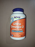 NOW Foods Уцінка (брудна етикетка) Ultra Omega-3 180 softgels ультра омега 3 нау рибячий жир