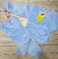 Теплый детский костюм пижама 80-86 размер 6 9 12 месяцев