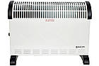 Конвекторний обігрівач Maltec CH2500DW + турбо, потужність 750-2000 Вт, білий, розміри 52х34х11 см, фото 2