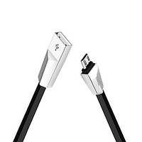 Кабель Hoco X4 Zing Alloy USB - MicroUSB 2.4A/1.2m (Черный)