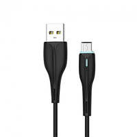 Кабель SkyDolphin S48V LED USB - MicroUSB 3.0A/1m (Черный)