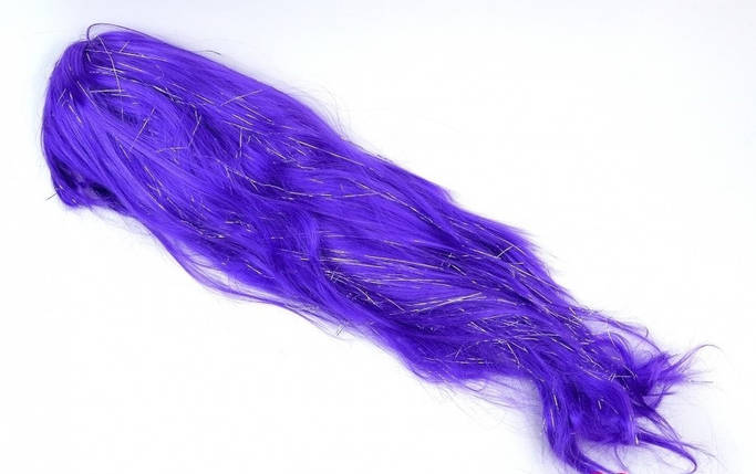 Перука з мішурою довга 55 см 120 гр на новорічні маскаради та карнавали, фото 2