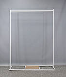 Вішак для одягу з полицею з ЛДСП 1500х400х1700мм біла Kompred OL431, фото 2