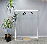 Вішак для одягу з полицею з ЛДСП 1500х400х1700мм біла Kompred OL431, фото 3