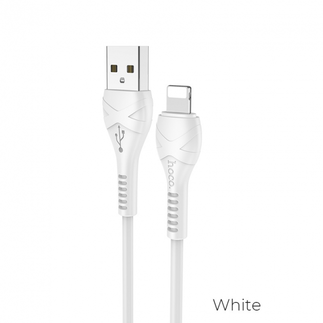 Кабель Hoco X37 Cool Power Charging Lightning (Бiлий)